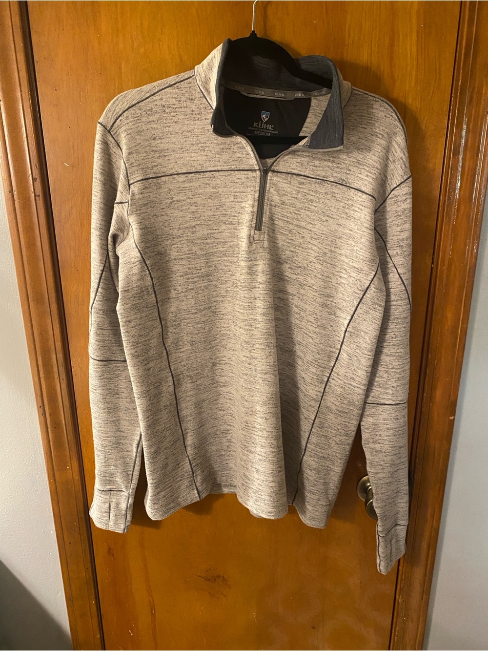 Kuhl Men's Light Gray Heather Quarter-Zip Sweater
